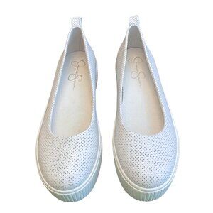 NEW Jessica Simpson Elisah Perforated Platform Slip Ons Sz. 9.5